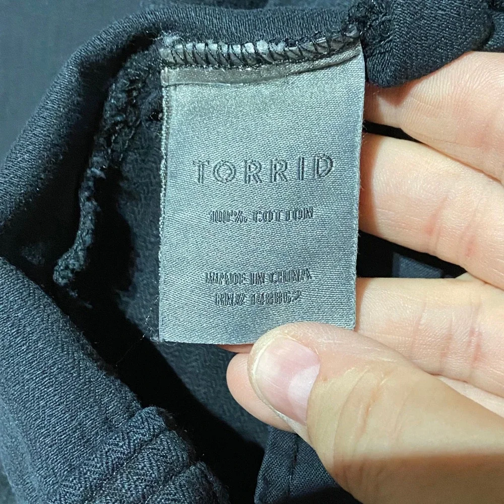 Torrid Womens Black Cotton Military Field Jacket Zip Button Utility Pockets 4X